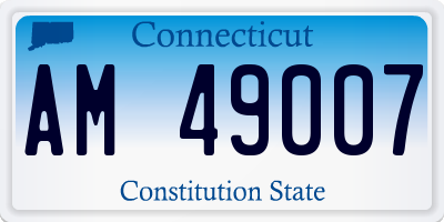 CT license plate AM49007