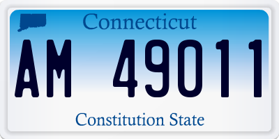 CT license plate AM49011