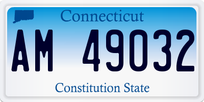 CT license plate AM49032