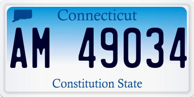CT license plate AM49034