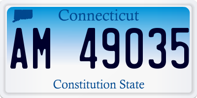 CT license plate AM49035
