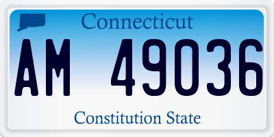 CT license plate AM49036