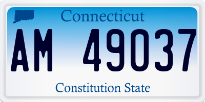 CT license plate AM49037