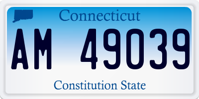 CT license plate AM49039