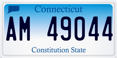 CT license plate AM49044