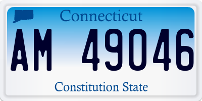 CT license plate AM49046