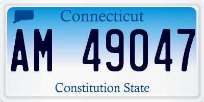 CT license plate AM49047