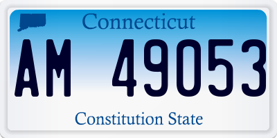 CT license plate AM49053