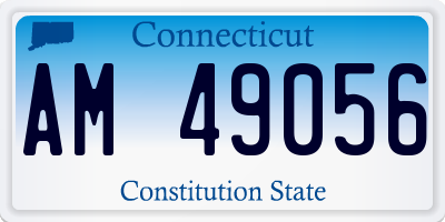 CT license plate AM49056