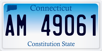 CT license plate AM49061