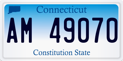 CT license plate AM49070