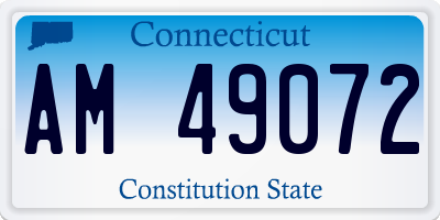 CT license plate AM49072