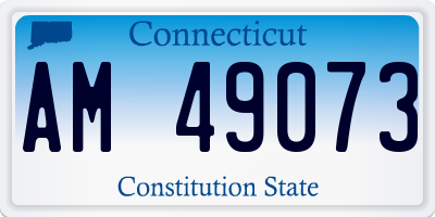 CT license plate AM49073