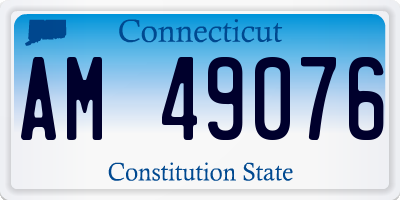 CT license plate AM49076