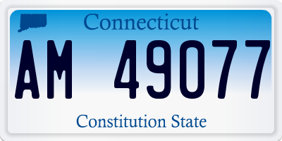 CT license plate AM49077