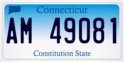 CT license plate AM49081