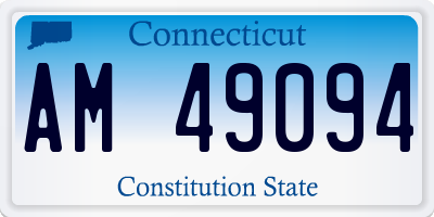 CT license plate AM49094