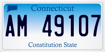 CT license plate AM49107