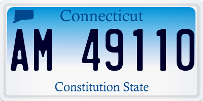 CT license plate AM49110
