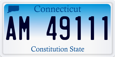 CT license plate AM49111