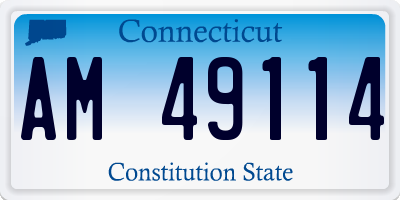 CT license plate AM49114