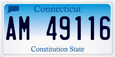 CT license plate AM49116