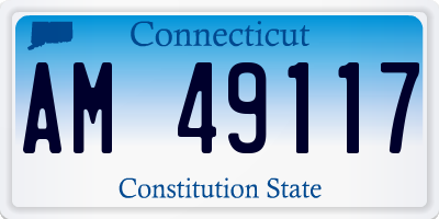 CT license plate AM49117