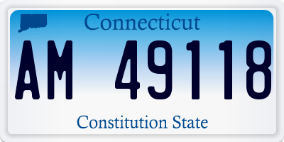 CT license plate AM49118