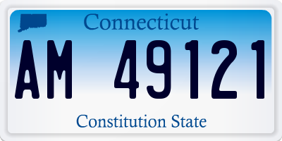 CT license plate AM49121