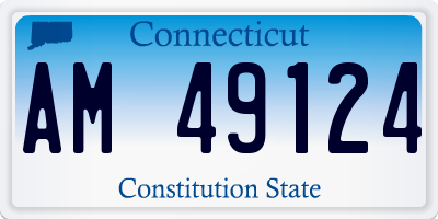 CT license plate AM49124