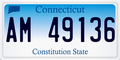 CT license plate AM49136