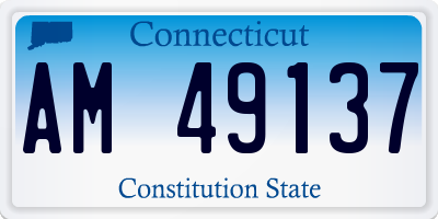 CT license plate AM49137