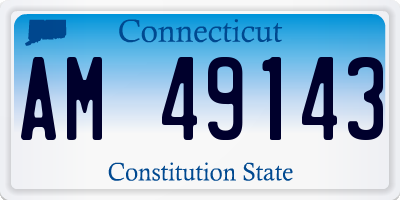 CT license plate AM49143