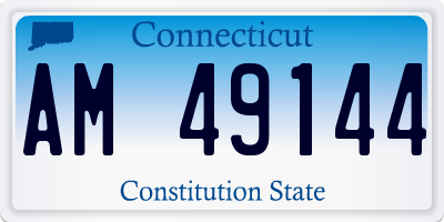 CT license plate AM49144
