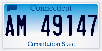 CT license plate AM49147