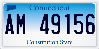 CT license plate AM49156