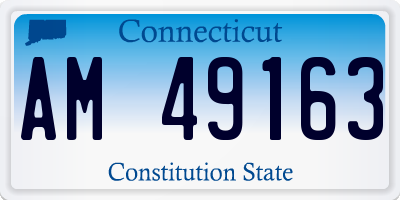 CT license plate AM49163