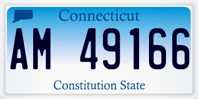 CT license plate AM49166