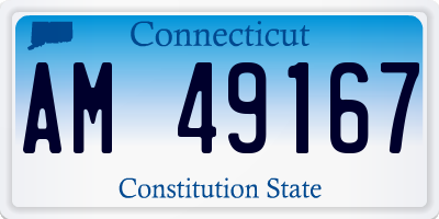 CT license plate AM49167