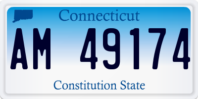 CT license plate AM49174