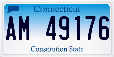 CT license plate AM49176