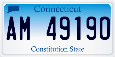 CT license plate AM49190