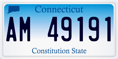 CT license plate AM49191