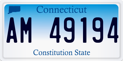 CT license plate AM49194