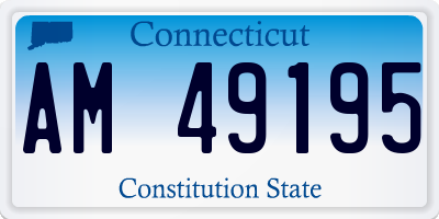CT license plate AM49195