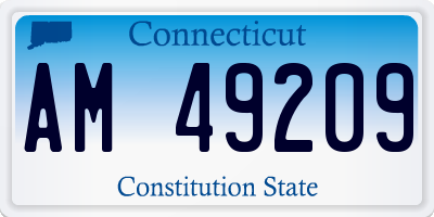CT license plate AM49209