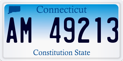 CT license plate AM49213