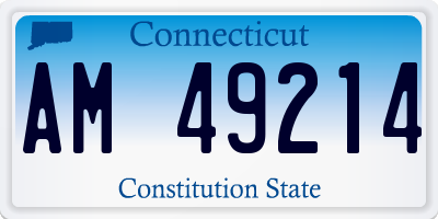 CT license plate AM49214