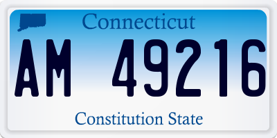 CT license plate AM49216