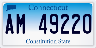 CT license plate AM49220
